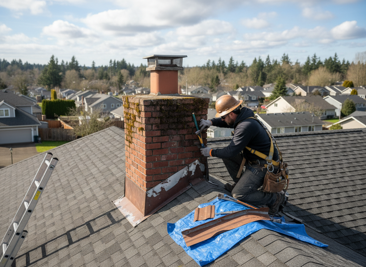 Chimney Flashing Repair in Gresham, OR
